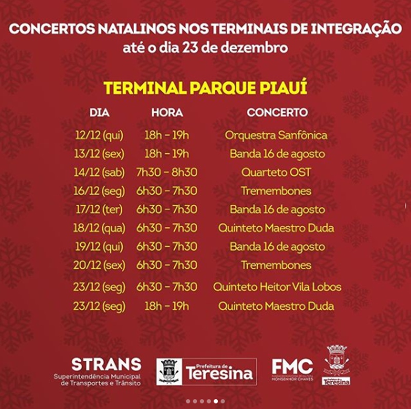 Programação no Terminal Parque Piauí