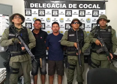 Homens presos pela PM em Cocal da Estação