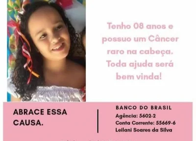 Família de criança de 8 anos pede ajuda para tratamento do câncer