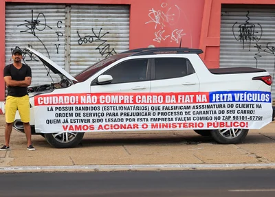 Jordão Rezende colocou seu veículo na Frei Serafim 