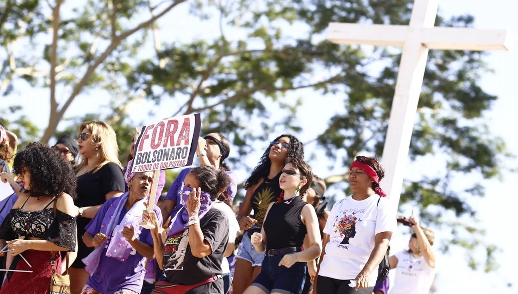 Protesto foi realizado hoje
