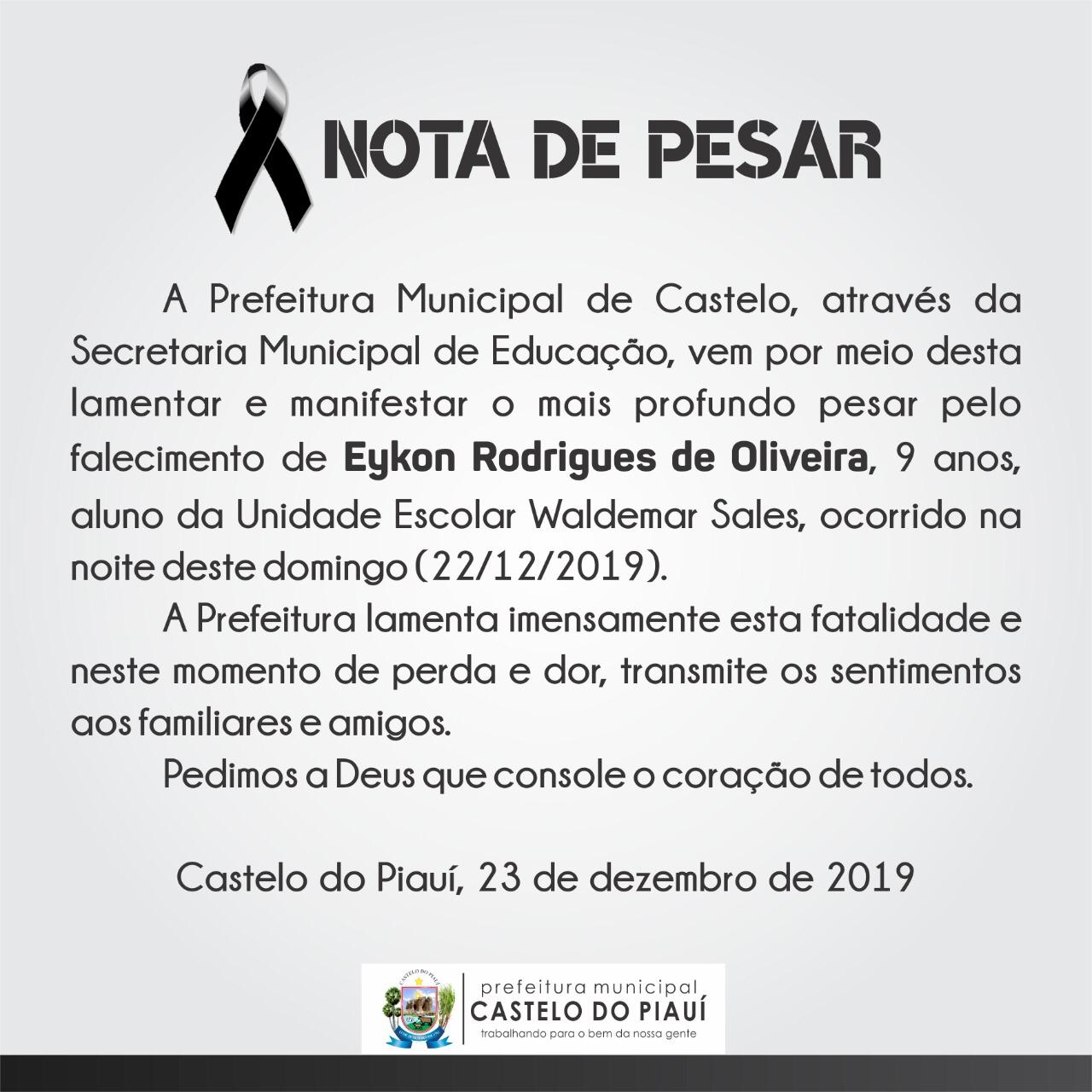 Nota de pesar