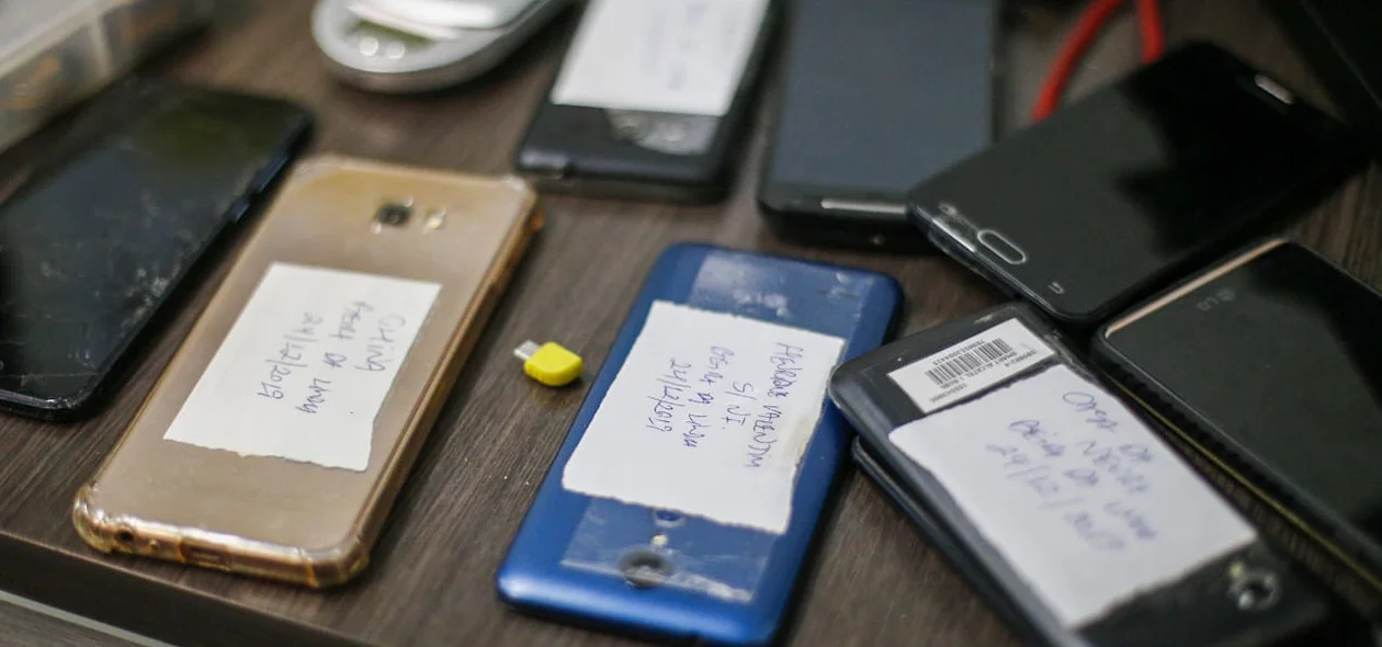 Celulares apreendidos na Operação em Timon