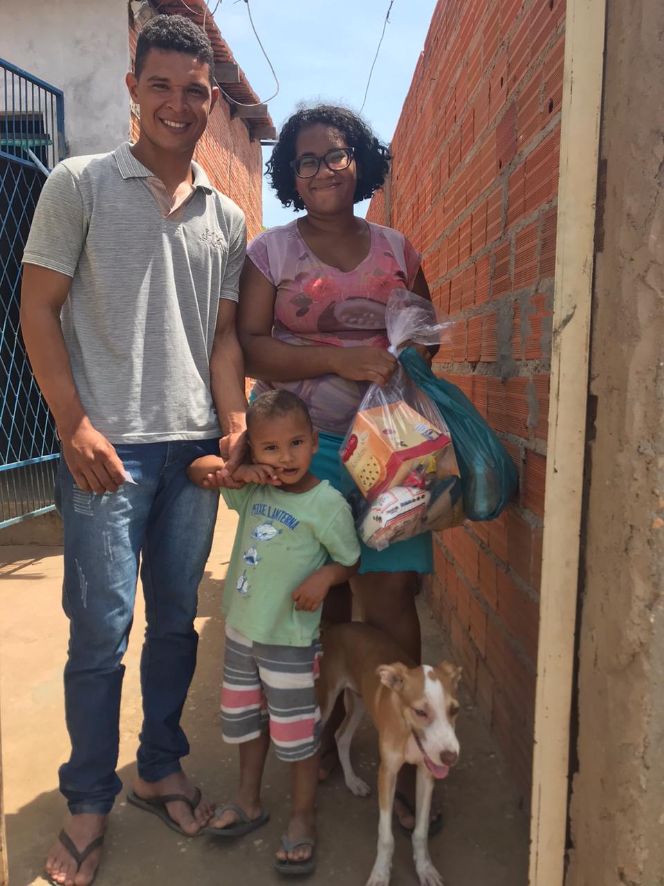 Família beneficiada pelo projeto social