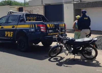 Condutor de motocicleta foi apreendido pela PRF