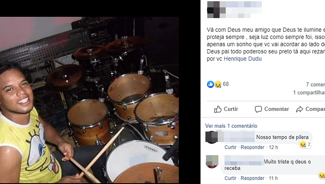Dudu trabalhava como baterista