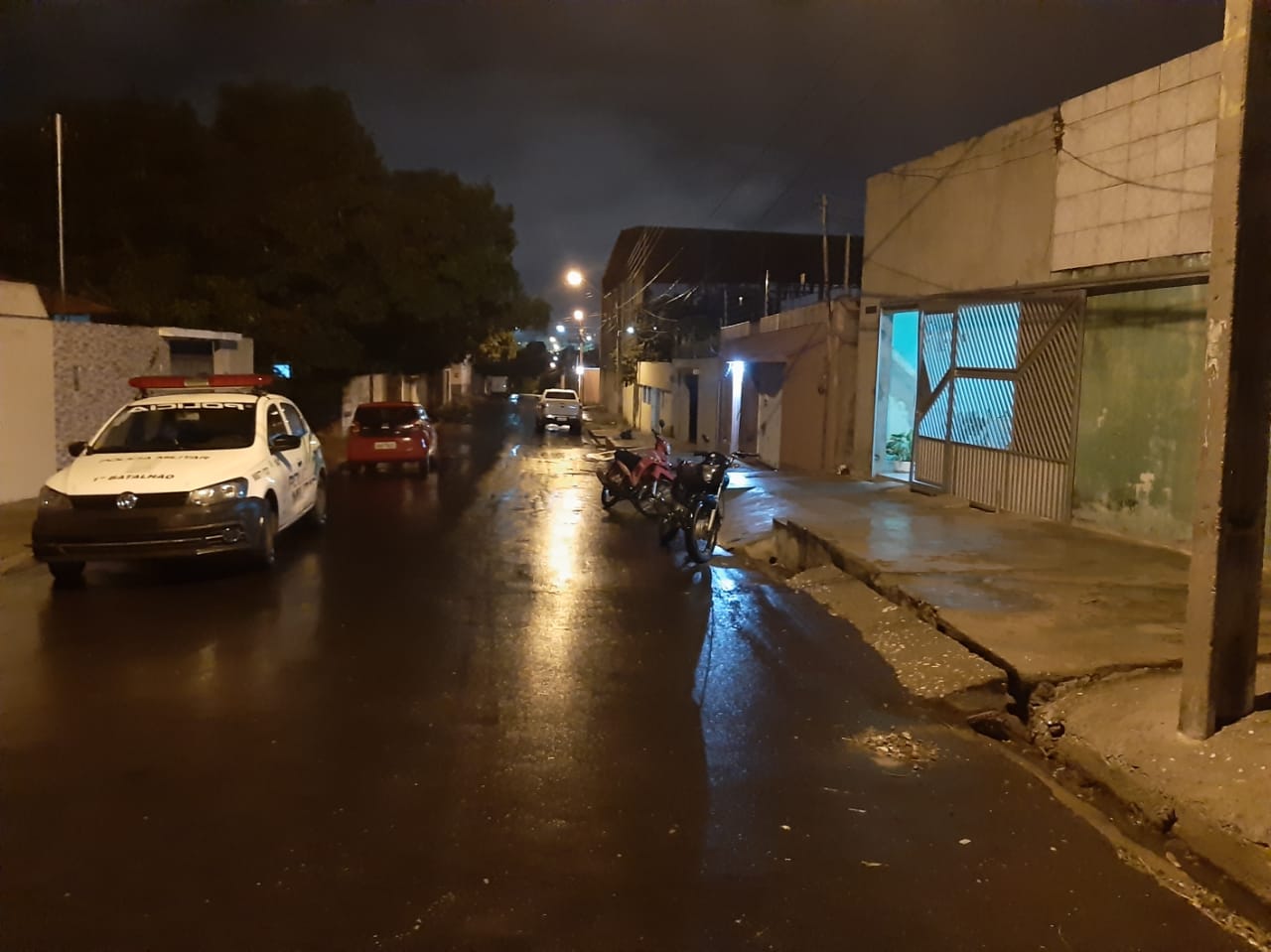 Rua onde aconteceu o crime