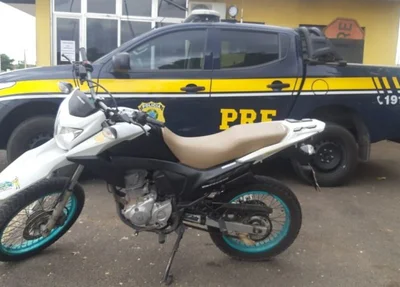 Motocicleta recuperada pela PRF na BR 343