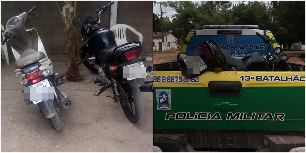 Veículos recuperados pela Polícia Militar