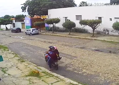 Momento exato do assalto 