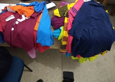 Peças de roupas furtadas em Regeneração