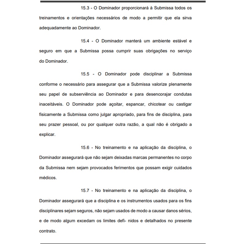  Advogado faz contrato de submissão sexual