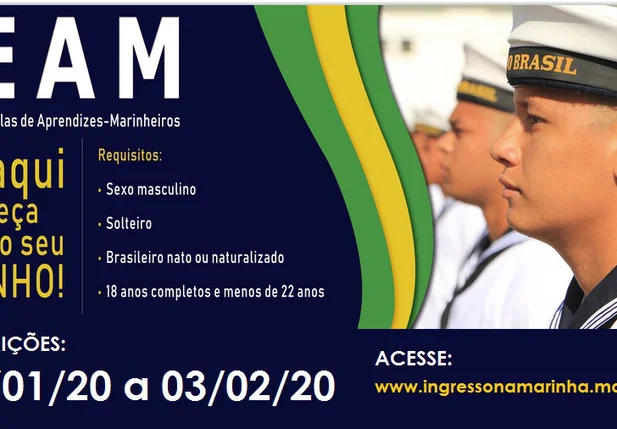 Marinha do Brasil lança concurso para aprendizes