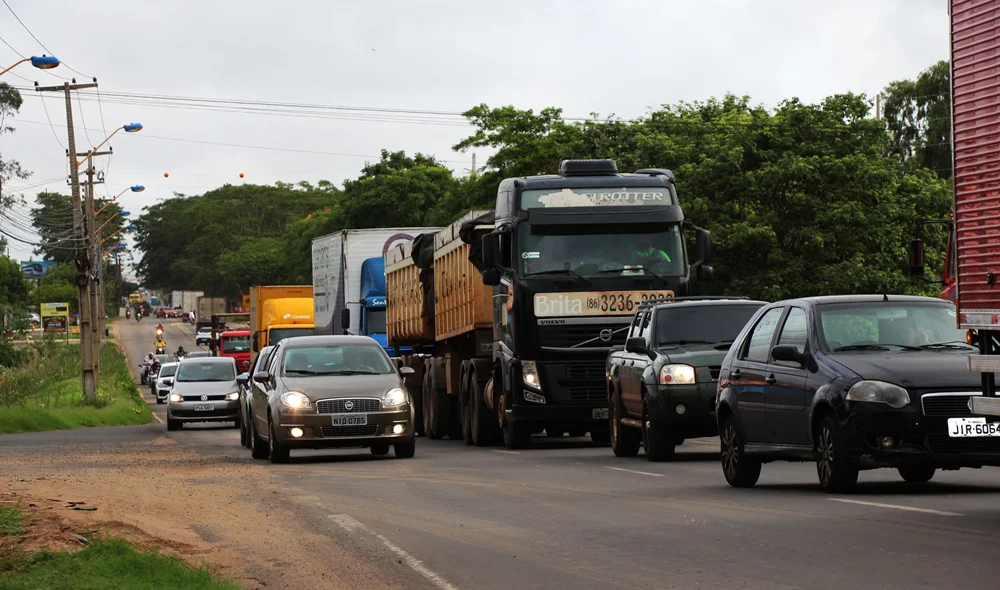 O trânsito ficou lento no local