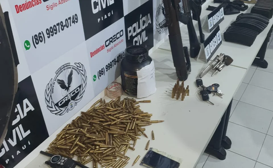 Material apreendido pela SSP-PI durante operação