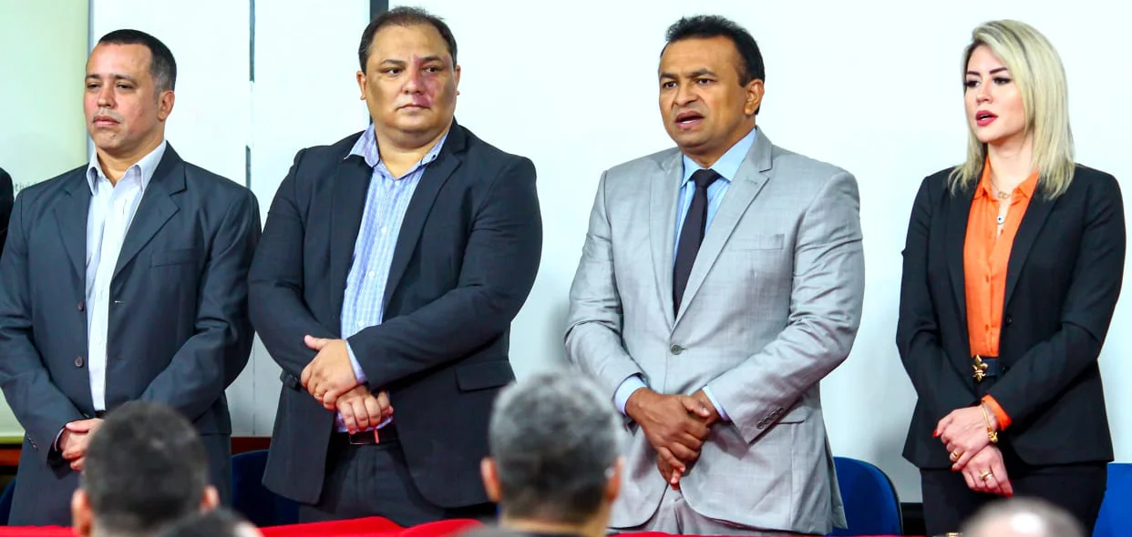 Fábio Abreu em solenidade na Acadepol