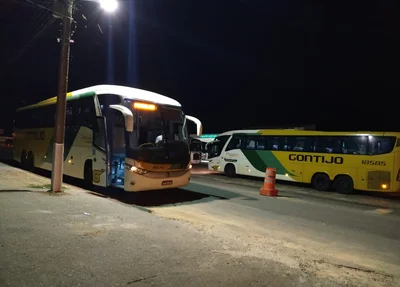 Ônibus que o foragido estava