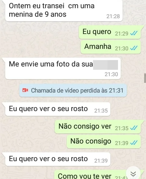 O acusado liga várias vezes para o celular da vítima 