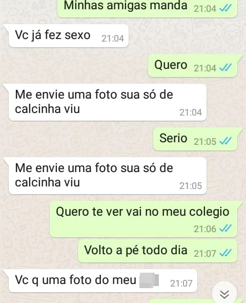 O pai se passou pela filha em toda a conversa