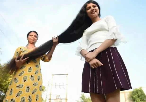 Indiana quebra próprio recorde com quase 2 metros de cabelo