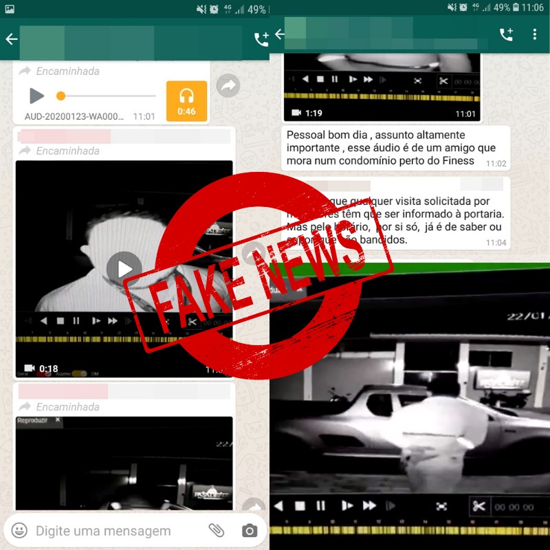 Conversas que mostram o colaborador da empresa sendo acusado de assaltos