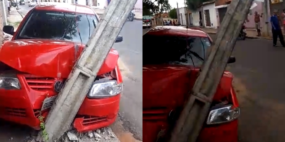Criminosos fogem em carro roubado e provocam acidente na zona norte de Teresina