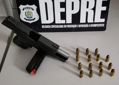 Arma apreendida pela DEPRE