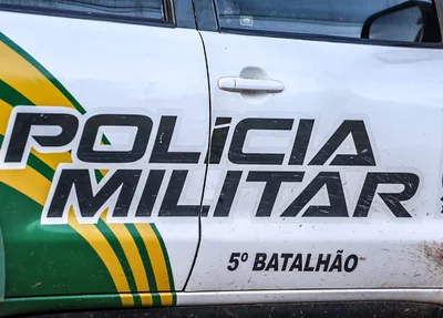 Os policias do 5° Batalhão foram isolar o local do crime