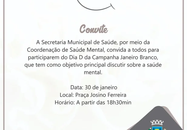 Secretaria de Saúde realiza dia D do Janeiro Branco em Picos