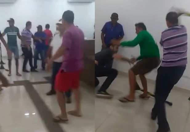 Pancadaria na sede do DETRAN em Picos