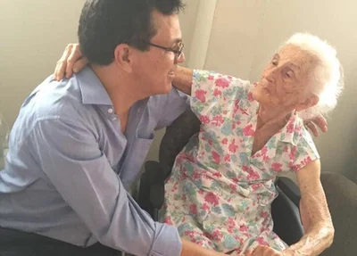 Zé Santana e a mãe 