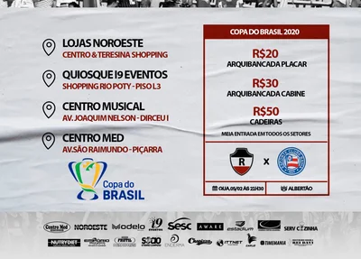 Venda de ingressos para River e Bahia pela Copa do Brasil