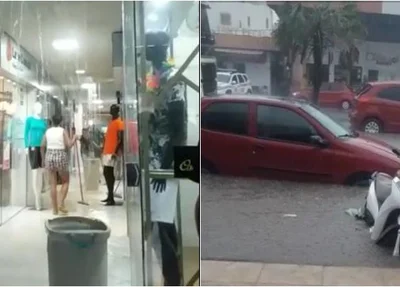Forte chuva causa alagamento em Timon-MA