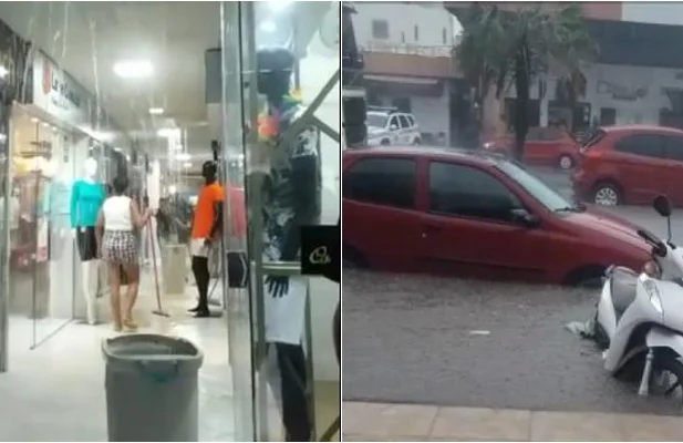 Forte chuva causa alagamento em Timon-MA
