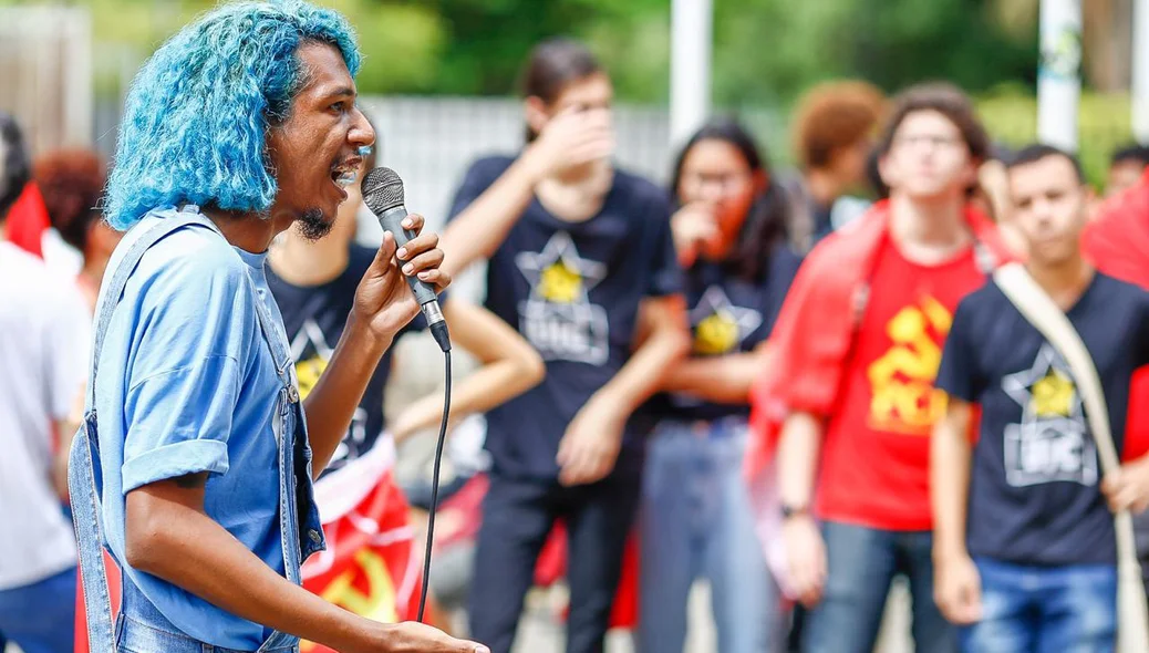 A manifestação aconteceu no centro de Teresina