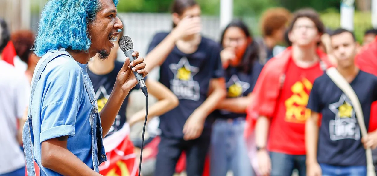A manifestação aconteceu no centro de Teresina
