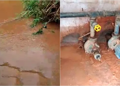 Coloração da água em Corrente