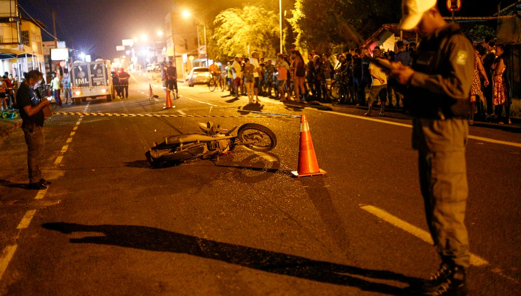 Polícia Militar no local  