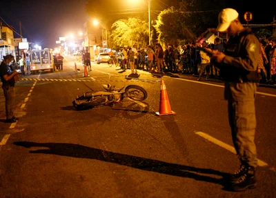 Polícia Militar no local  