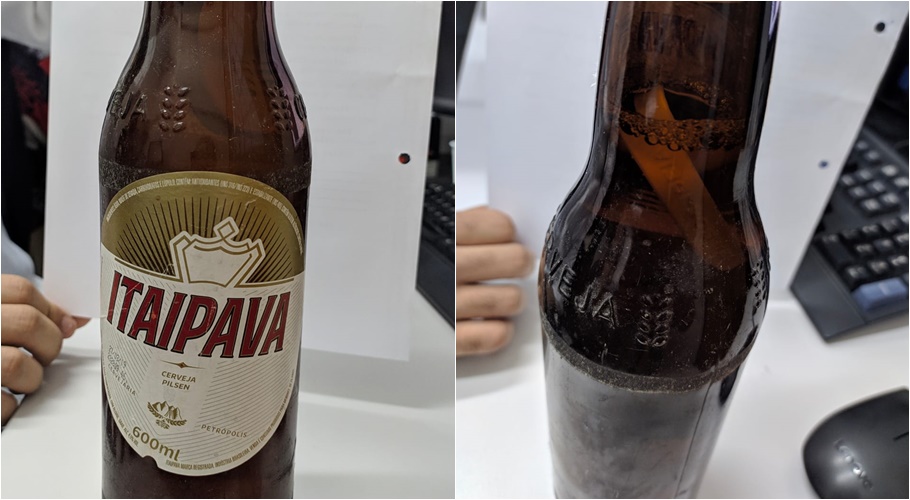 Corpo estranho foi encontrado na cerveja Itaipava 