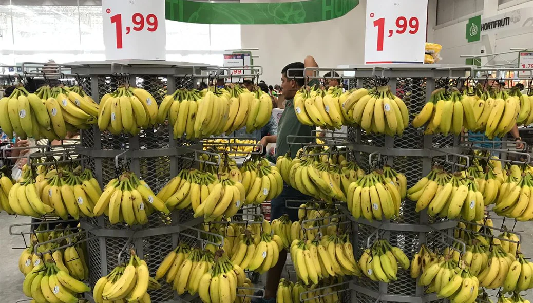 Banana no supermercado