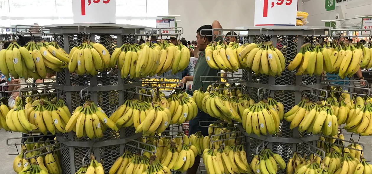 Banana no supermercado