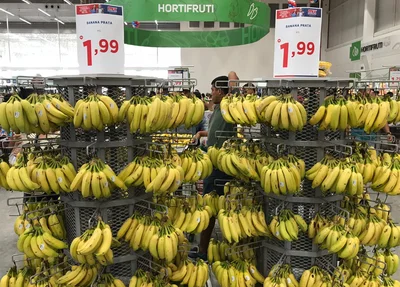 Banana no supermercado