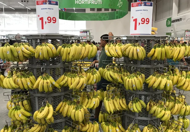 Banana no supermercado
