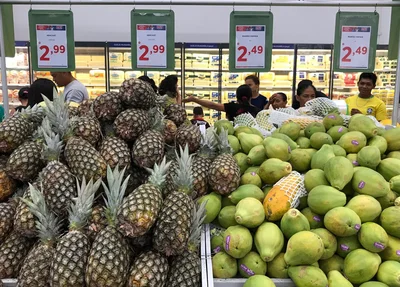 Frutas no supermercado