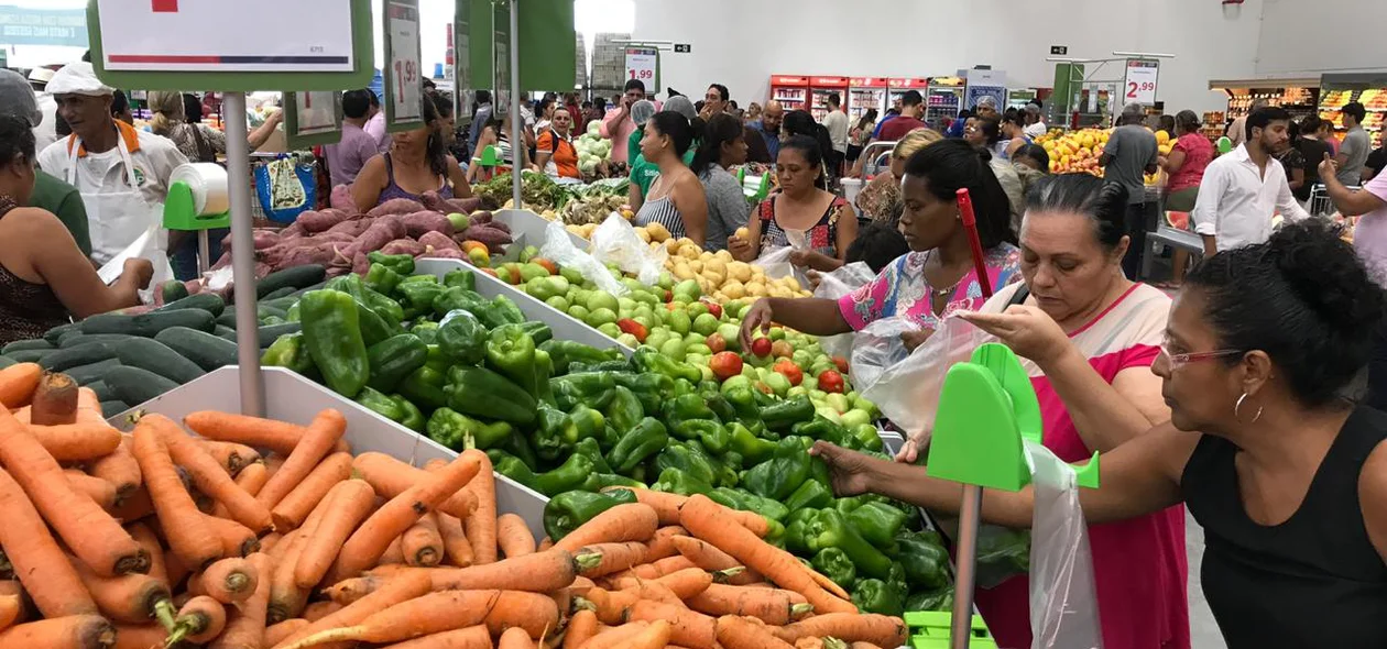 Legumes no supermercado