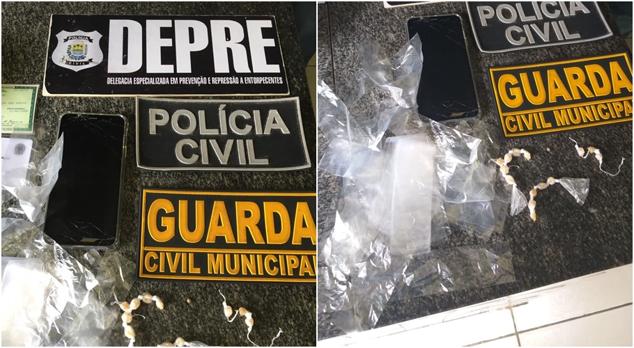 Material apreendido durante as buscas em Pedro II