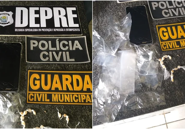 Material apreendido durante as buscas em Pedro II