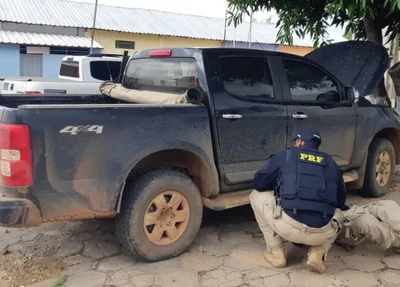 Veículo recuperado pela PRF em Bom Jesus