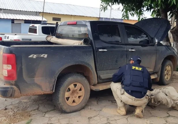 Veículo recuperado pela PRF em Bom Jesus